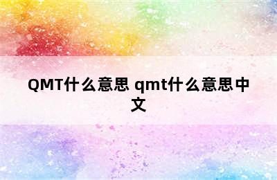 QMT什么意思 qmt什么意思中文